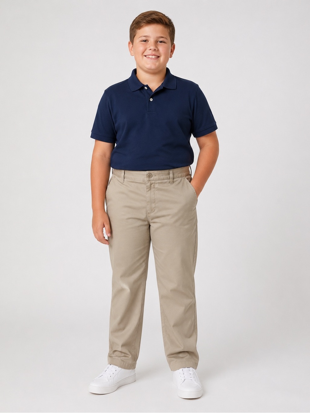 French Toast Boys 12 Husky Khaki Pants Relaxed Stretch School Uniform Chino
